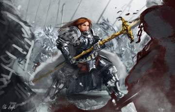 Картинка фэнтези девушки воительница рыцари девушка