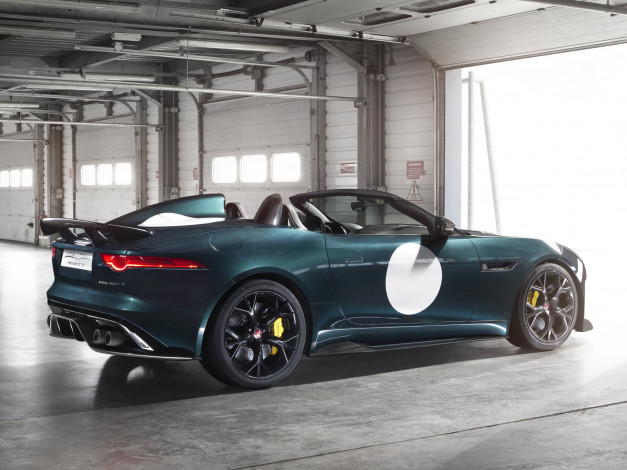 Обои картинки фото автомобили, jaguar, зеленый, f-type, project, 7, 2014г