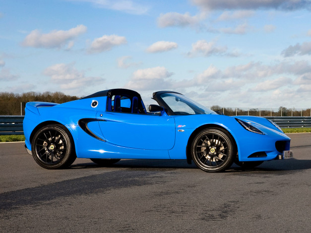 Обои картинки фото автомобили, lotus, синий, 2013г, elise, s, racer, club