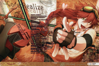 Картинка аниме code+realize рыжий жест очки коса impey barbicane visual novel art miko code realize