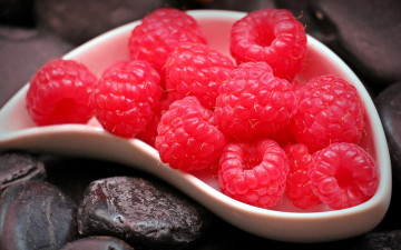 Картинка еда малина макро ягоды