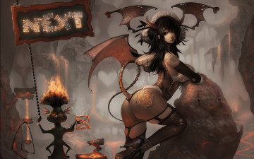 Картинка фэнтези демоны демон девушка