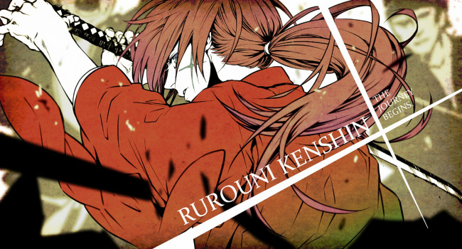 Обои картинки фото аниме, rurouni kenshin, himura, мужчина, меч, самурай, kenshin