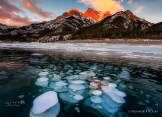 Картинка природа побережье лёд горы зима