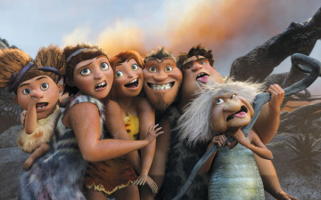 обоя мультфильмы, the croods, the, croods, 2, caveman, family