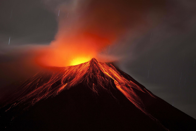Обои картинки фото природа, стихия, извержение, лава, вулкан