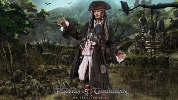 Картинка кино+фильмы pirates+of+the+caribbean+4 +on+stranger+tides пират джунгли взгляд униформа треуголка мужчина