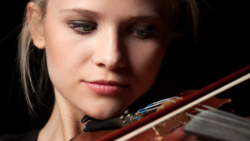 Картинка музыка -другое девушка лицо скрипка