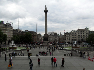обоя trafalgar square, monument to lord nelson, города, лондон , великобритания, trafalgar, square, monument, to, lord, nelson