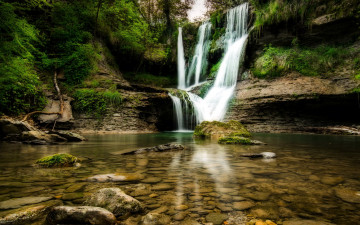 Картинка природа водопады камни поток водопад