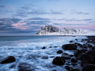 Картинка norway природа побережье море норвегия горы камни