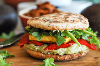 Картинка еда бутерброды гамбургеры канапе вегетарианский гамбургер