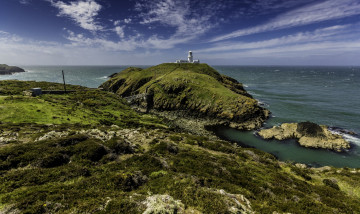 Картинка природа маяки море побережье трава маяк