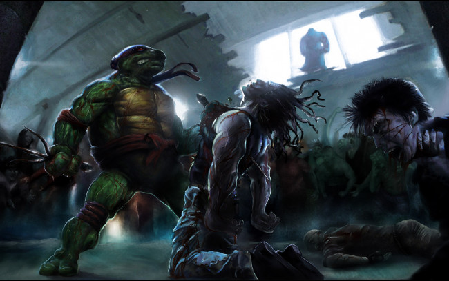 Обои картинки фото teenage, mutant, ninja, turtles, out, of, the, shadows, видео, игры, черепаха, люди