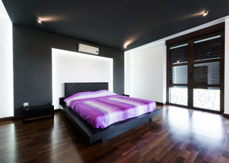 Картинка интерьер спальня дизайн постель кровать