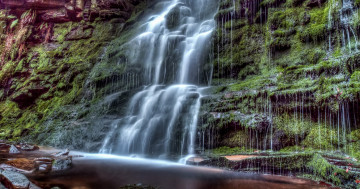Картинка природа водопады водоем камни