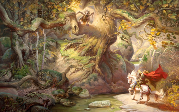 Картинка фэнтези иные+миры +иные+времена соловей разбойник лес богатырь