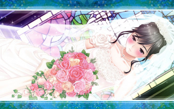 Картинка аниме loveplus девушка цветы