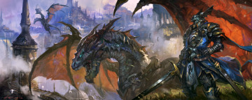 Картинка фэнтези драконы всадник