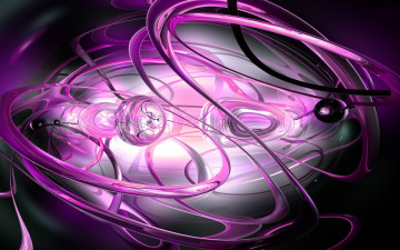 Картинка spheres 3д графика fantasy фантазия розовая