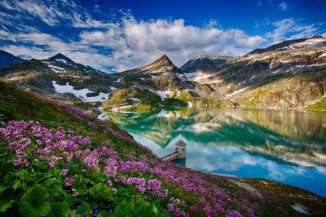 Обои картинки фото wei&, 223, see, glacier, austria, природа, реки, озера, цветы, пейзаж, озеро, горы, австрия, weissee