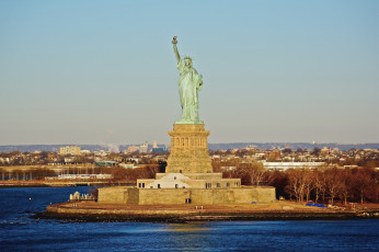 Картинка города нью-йорк+ сша статуя свободы