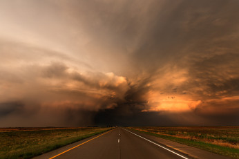 Картинка природа дороги шторм тучи закат дорога сша колорадо