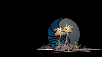 Картинка 3д+графика природа+ nature пальмы