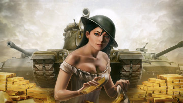 Картинка видео+игры мир+танков+ world+of+tanks world арт девушка симулятор tanks action of