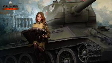 Картинка видео+игры мир+танков+ world+of+tanks world of tanks симулятор action девушка арт