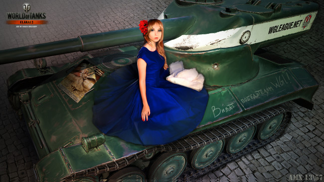 Обои картинки фото видео игры, мир танков , world of tanks, world, of, tanks, симулятор, action, online, девушка, арт