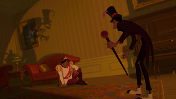 Картинка мультфильмы the+princess+and+the+frog принц лампа кресло тень мужчина комната