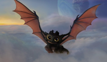 Картинка рисованное кино беззубик как приручить дракона ночная фурия