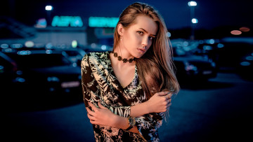 Картинка девушки -unsort+ блондинки +светловолосые wallhaven model модель брюнетка вечер парковка