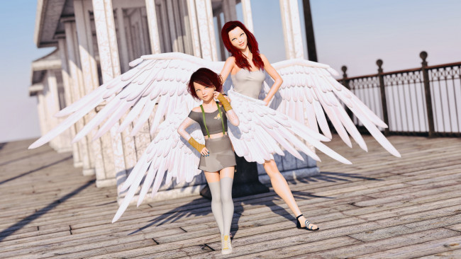 Обои картинки фото 3д графика, ангел , angel, девушка, фон, взгляд