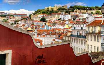 Картинка saint+george+castle города лиссабон+ португалия saint george castle