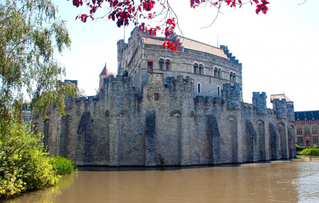 Обои картинки фото gravensteen castle, belgium, города, замки бельгии, gravensteen, castle