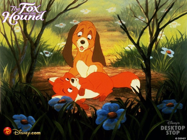 Обои картинки фото мультфильмы, the, fox, and, hound