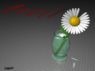Картинка 3д графика flowers цветы ваза цветок