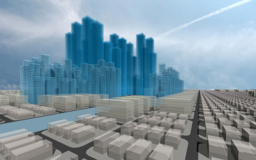 Картинка 3д графика architecture архитектура план макет город