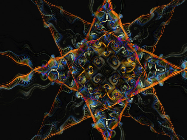 Обои картинки фото 3д, графика, fractal, фракталы, тёмный, узор, абстракция