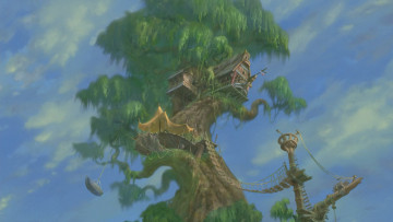 Картинка тарзан мультфильмы tarzan постройки небо дерево