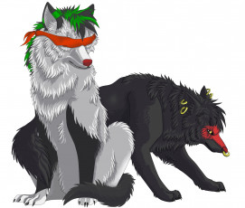 Картинка рисованные животные сказочные мифические волки