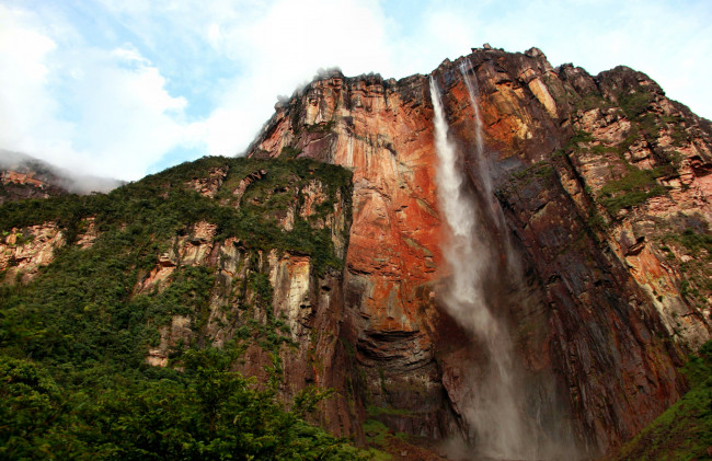 Обои картинки фото salto, 193, ngel, природа, водопады, горы, скалы, водопад, ангел, высочайший, в, мире