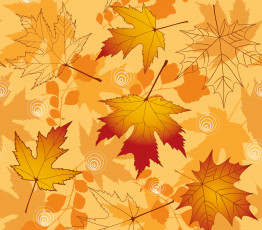 Картинка векторная+графика природа+ nature листья maple fall осенние leaves autumn фон