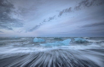 Картинка природа айсберги+и+ледники небо берег лёд