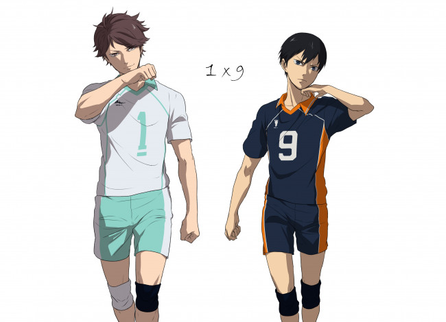 Обои картинки фото аниме, haikyuu, парни, волейбол