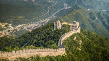 Картинка grande+muraille города -+исторические +архитектурные+памятники крепость стена горы