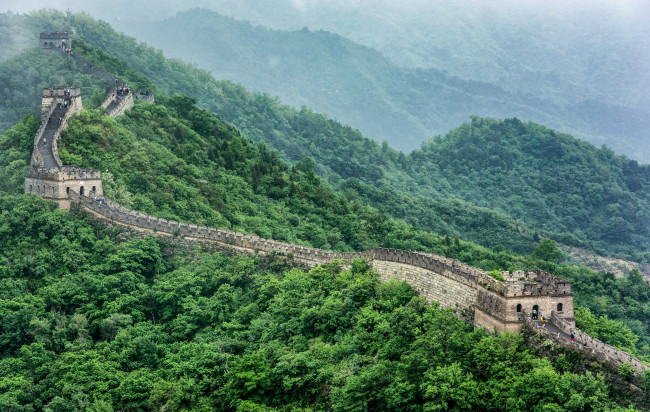 Обои картинки фото great wall of china, города, - исторические,  архитектурные памятники, крепость, стена, горы