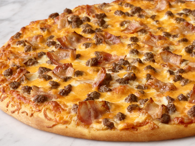 Обои картинки фото еда, пицца, бекон